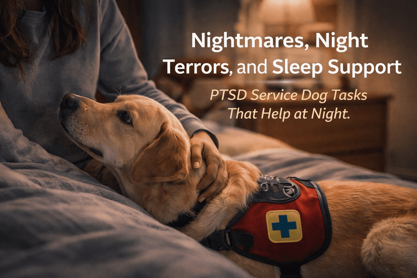 Nightmares, Night Terrors, and Sleep Support: PTSD Service Dog Tasks That Help at Night